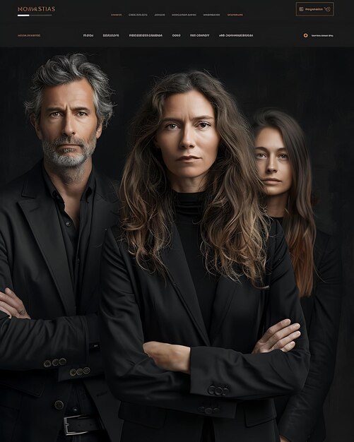 Zespół coachów w ciemnym studio